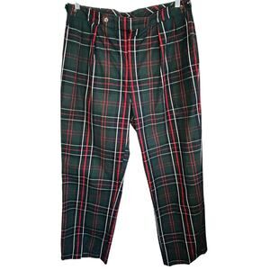 Vintage Polo Ralph Lauren Plaid Golf Pants Men 36x32 Preppy Resort Holiday 1970s